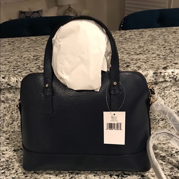 ✨SOLD!✨SALE!✨Kate Spade NWT! RARE Navy Leather Dome Bag - Picture 4 of 7